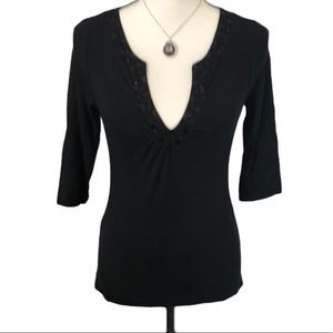 Express Black V-Neck Blouse for Women